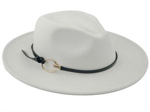 Simple New Wool Women Outback Fedora Hat For Winter Autumn ElegantLady Floppy Cloche Wide Brim Jazz Caps Size 5660CM6995018