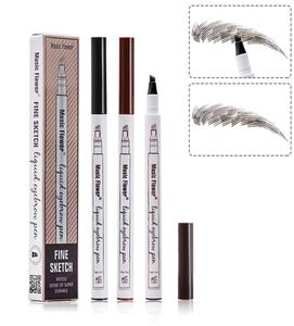 Musik Blume Augenbrauen Tattoo Stift Microblading Augenbrauen Bleistift Tattoos Brow -Tintenstifte mit einem Mikroforkspitzen -Applikator erzeugt Natura3723888