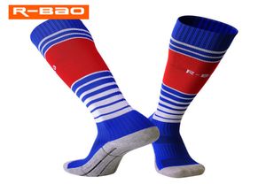 Brand 2018 New Striped Football Socks Teenagers Kneehigh Soccer Socks Breathable Training Terry Sports Socks For 813 Yearold Bo7755221