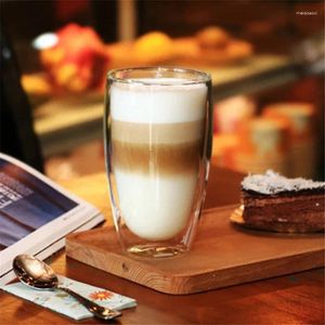 Wine Glasses Double Wall Glass Transparent Handmade Heat Resistant Tea Drink MINI Whisky Centigrade Espresso Coffee Cup