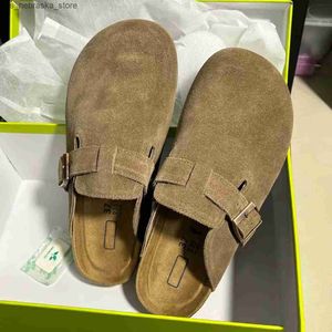 Sıkıcı Bayan Platform Sandalet Tasarımcı Deri Süet tıkanıklar düz gündelik ayakkabı kaydırıcıları erkek çocuk bayan tazz kürk kapalı sanal kauçuk slayt q2404091