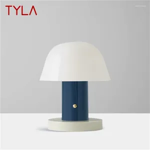 Lampade da tavolo Tyla Nordic Simple Lampada Distanza di marmo contemporanea Luce LED per decorazione per il letto per la casa