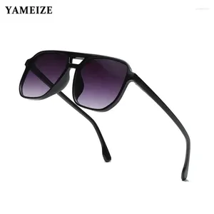 Sonnenbrille Yameize Vintage Pilot Frauen Männer Doppelstrahl Rahmen Sonnenbrillen fahren Nachtsichtschatten Gradient UV400 Brille Brille