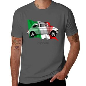 Men's T-Shirts Fiat 500 Italian Flag T-shirt Customized Design Your Own T-shirt Graphic Designer T-shirt for Men d240509