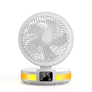 Lüfter HBQ F06 LED tragbare rotierbare faltbare Kühlanzeige Mini -Temperatur -Berührung Aromen Einzelhandelsfunktion mit Kontrollkasten RDDSE