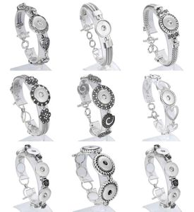 18mm Snap Button Jewelry Antique Silver Snaps Bracelet Alloy Pulseira For Women Mens Diy Snap Button Bracelets9454883