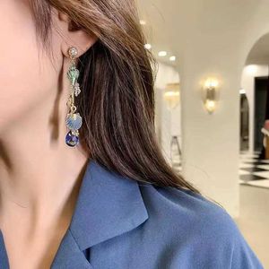 Dangle Chandelier LATS Korean Crystal Pearl Conch Shell Dangle Earrings Tassel Water Drop Earrings for Women 2020 Fashion Jewelry Earings kolczyki