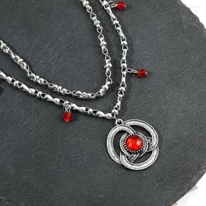 Kedjor Classic American Drama Home of the Dragon Season 1 Princess Rhaenyra Targaryen Red Ruby Necklace Fashion Jewelry Gift 2577