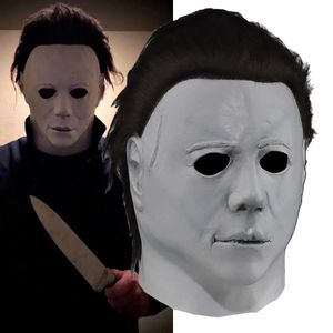 パーティーマスク1978ハロウィーンマイケルマイヤーズマスクロールプレイテロブラッディキラーデビルラテックスヘルメットカーニバルメイクアップボールプロップQ240508