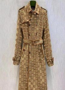 E30 Autumn Womens Trench Coats Designer Luxo Mulheres Windbreaker Casaco de impressão de letra de impressão de cinto solto Casual Casual Trenc5616574