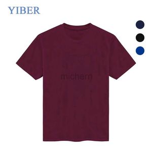 Herren-T-Shirts Herren Herren Farbe 100% Baumwoll Crew Ausschnitt Herren T-Shirt Top Casual Short Sleeve Homemade DIY Exklusive Personalisierte T-Shirt D240509