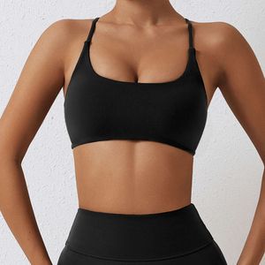 Lu Bra Yoga выравнивать майку Top 2023 Fiess Yoga Wear Cross Back Женщины Спортивные сексуальные фейс -плавные обнаженные йоги лимон Lemon LL