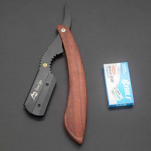 Razors Blades Manual Shaver Professional Straight Edged Stainless Steel Folding Q240508