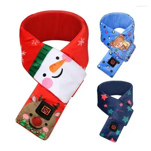 Bandanas Kids Neck Wrap Christmas Electric Warmer för unisex tvättbart kallt väder sjal USB -laddning