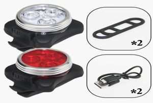 COB bicycle lamp mountain bike USB charging headlight warning taillight set taillight cycling accessories 0306807738