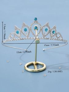 Akcesoria do włosów 1 Piękna korona pawi niebieski stone punkt diamentowy pałka ślubna impreza