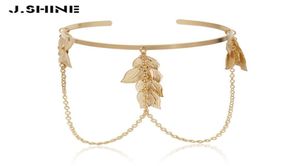 JSHINE BOHEMIAN folhas do braço do braço do braço Chain Chain Charms Bracelets Bangles On Women039S Arm Fashion Bracelet Jewelry Acessori9125096