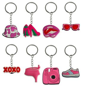 Keychains Lanyards Pink Theme 28 Keychain para Goodie Bag Stufers Supplies Pingents Acessórios Kids Birthday Party Favors Caryyring Othin