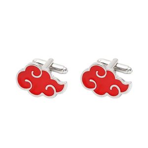 Cuff Links Wholesale Red Cloud Cufflinks Anime Cufflinks Set Settle Shirt Sleeve Button Acessórios de joias Q240508