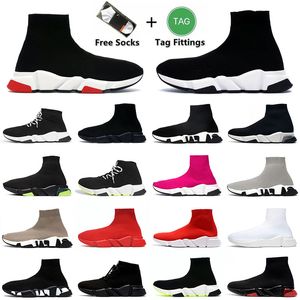 AAA wysokiej jakości designerskie buty Socki Buty do biegania platforma męska kobieta błyszcząca dzianina Trener Trainer Runner Treaker Lace-Up Sock But Master Emed Sneakers Chaussure Speeds
