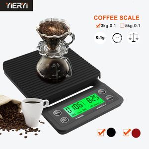 3 kg/0,1 g 5 kg/0,1 g dropp kaffeskala med timer bärbar elektronisk digital kökskala hög precision LCD -elektroniska skalor 240508