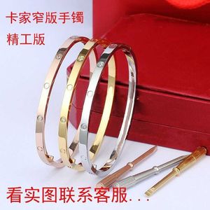 Carts hot selling Screwdriver type Bracelet Narrow 18K Rose Gold Eternal Ring Mens and Womens Colorless Hand Jewelry Six Generation Bracelet