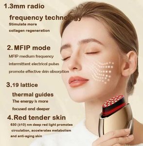 Home Beauty Instrument Kollagen Anti Wrinkle HF Face Lifting Lift Massager Gesichtsematik Mikrostrom straffen Haut R Q240508