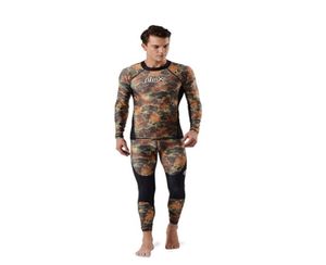 Utslag vakt full kropp täckning tunn våtdräkt lycra uv skydd långa ärmar sport dyk hud passar två stycken perfekt för simning camo 7923325