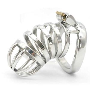 Other Health Beauty Items Adult CHASTE male stainless steel rooster cage penis ring chastity device with invisible new lock catheter Q240508