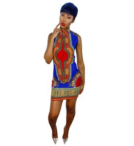 Hela 2016 New Summer Plus Size African Print Dashiki Dress for Women Dresses Africa Clothing Traditionella damklänningar Fashio9091274