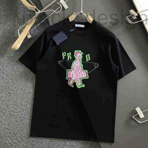 Kvinnors t-shirt designer designer sommar ny triangel bokstav rund hals t-shirt mäns och 61om 8oj8