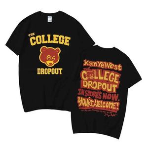 Herr t-shirts rapsångare album The College Diopoul Mens and Womens Multi Color Pure Cotton T-shirt Short Slve High Quty T240506