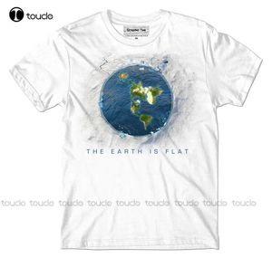 T-shirt maschile Nuova maglietta calda di moda Terretta piatta Estate Ternia infinita Flat Earth Is Flat Fitness Nuovo Mondo Ordine Short Slave Y240509