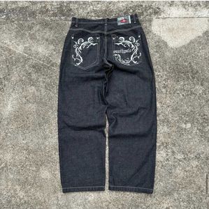 Мужские джинсы Y2K Американская винтажная новая хараджуку хип -хоп с печать