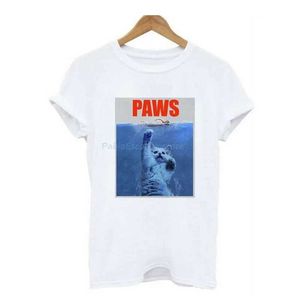 T-shirts masculina Paws Cat Lover UNISSEX TIR CAMISTA FESTIVAL TRENDY FONITY MOTEM MAHE