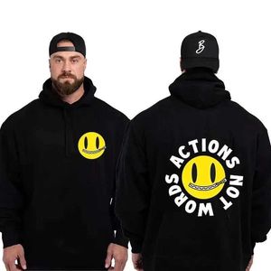 Herrtröjor tröjor 2023 Autumn Winter Cotton Mens Gym CBUM Hoodies Winter Long Slve Hooded Pullover Tryckt tröja utomhuskläder T240507