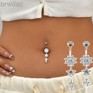 Anéis de umbigo Crystal Navel unhas Anel da unha Alloa