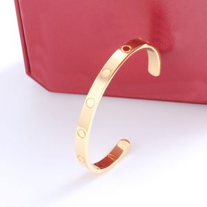 Braccialetti per braccialetti di bracciale cuff di designer per amante con zirconia cubica zirconia di lusso in titanio gioielli di gioielleria 17 per regalo per feste 2594