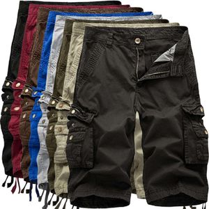 Summer 2024 Men's Oversized Workwear Shorts, Cropped With Multiple Pockets, Summer Fashion Shorts