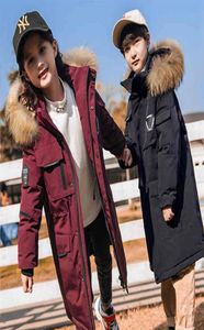 Дети 039s зимняя куртка для утолщенного ветропроницаемого мальчика Снаусустка Дети Парка Девушки Корт Детская одежда 412 лет25449606995