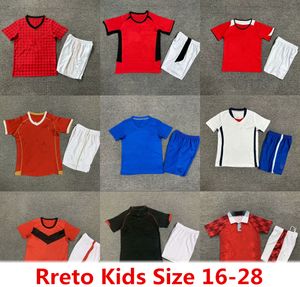 Kids Size Soccer jerseys RONALDO final Retro 2002 football shirt SCHOLES CANTONA Solskjaer KEANE 04 06 07 08 09 98 99 90 92 94 96 86 88 KEANE Rooney