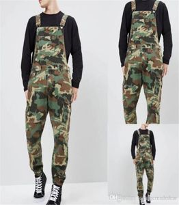 Januarysnow Camouflage Denim Mens Overalls Designer Printed Jeans Jumpsuits Fashion Slim Male Long Pants4083968