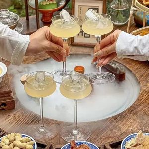 1/2PCS Creative Glass Coquetel Glass Personalizou Martini Glass Margarita High Glass Champagne Glass Conjunto 240429