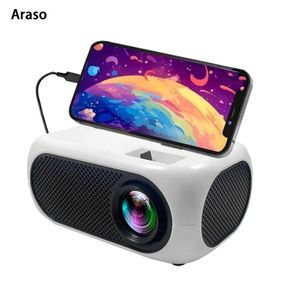 Projetores USB de alta definição Home Theater Gaming Multimedia Projector Mini Portable LED Pocket Projector J240509