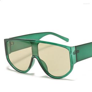Okulary przeciwsłoneczne moda nad wielkością kobiety antyrefleksyjne lustro vintage kwadratowe plastikowe okulary klasyczne mężczyzn Sun Uv400 262t