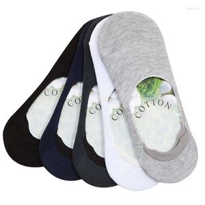 Men's Socks 6pcs 3pairs/lot Men Boat Summer Fashion Non-slip Silicone Invisible Cotton Male Ankle White Sock Slippers Meia