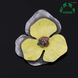 Broszki moda vintage Lucky Flower Brooch Pins Kobiet męski biżuteria świąteczny prezent antyczny metalowy kolor Agated