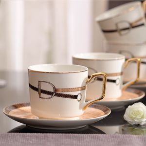 Cross-Border Simple Coffee Set European-Style Home Modern Tea Set British Afternoon Tea Creative Decoration Single Cup and Saucer