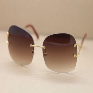 Vendendo fabricantes por atacado 4193829 Man de qualidade Mulheres UV400 Óculos de sol Design sem aro C Decoração 18K Gold Frame Glasses Male e 257f