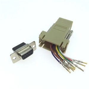 Alta qualidade DB9 fêmea para RJ45 fêmea db9 para RJ45 conector adaptador rs232 modular cab-9as-fdte para rj45 db9 para computador aqjg